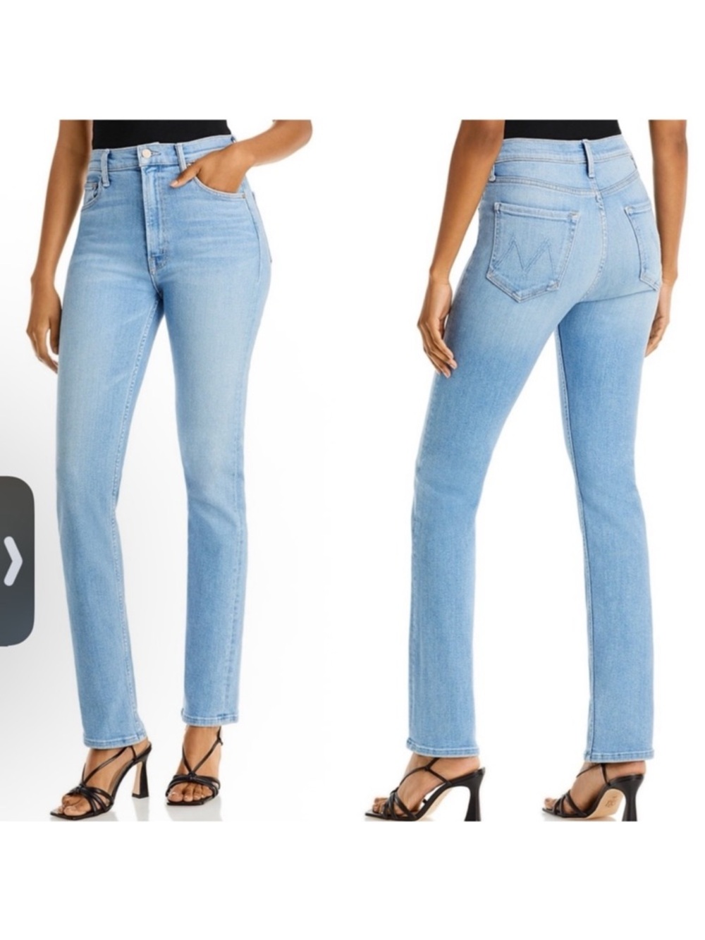 MOTHER high waisted Ryder skimp in wash high-life